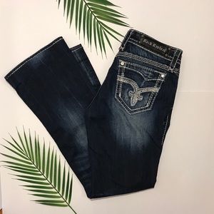 {Rock Revival} Dark Wash Vivian Easy Boot Jeans